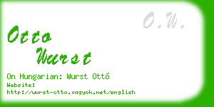 otto wurst business card
