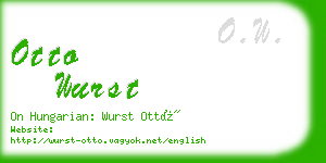 otto wurst business card